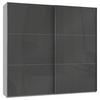 SCHWEBETÜRENSCHRANK 250/236/65 cm 2-türig Weiß, Grau  - Chromfarben/Weiß, MODERN, Holzwerkstoff (250/236/65cm) - MID.YOU