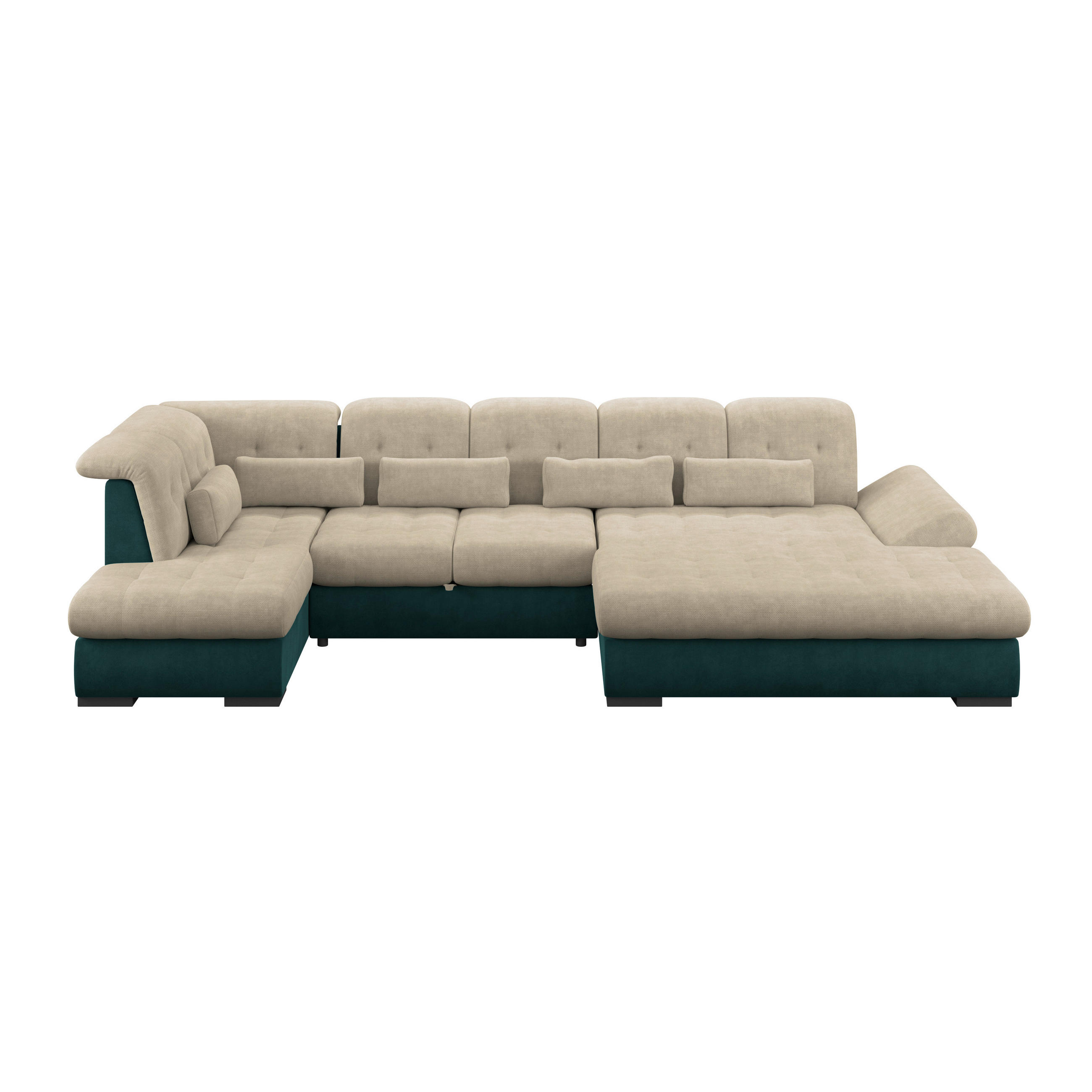 Wohnlandschaft Madera Cremefarben U: 212x358x190 Cm