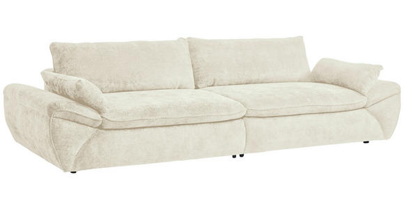 BIGSOFA Struktur Beige  - Beige/Schwarz, KONVENTIONELL, Kunststoff/Textil (302/80/120cm) - Hom`in