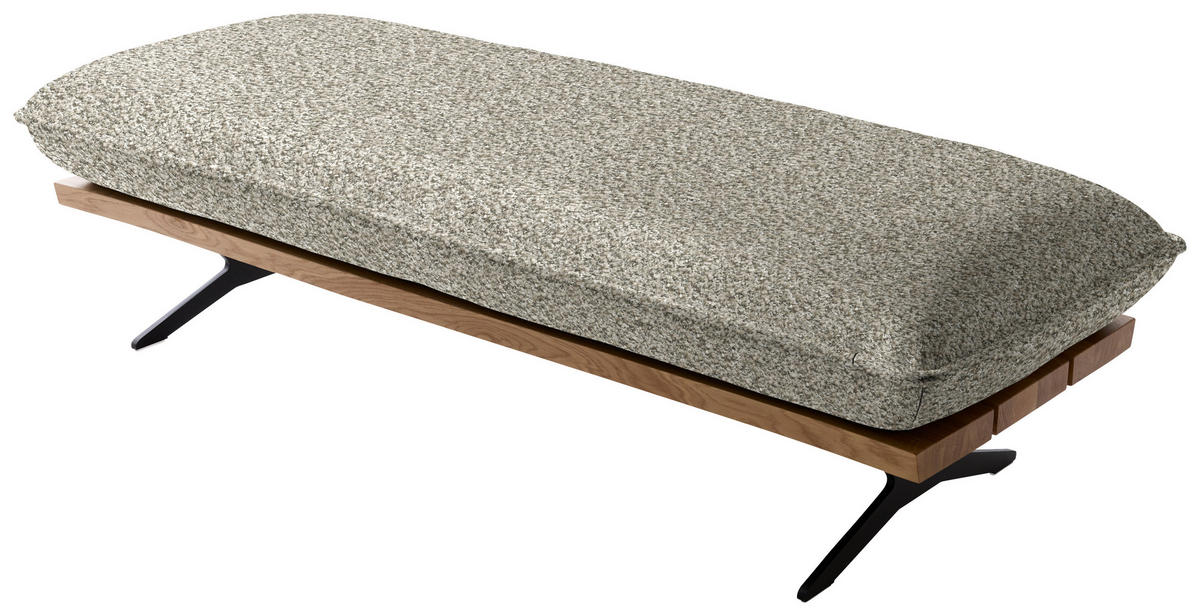 ECKSOFA  in Chenille, Flachgewebe Greige, Wildeiche  284/161 cm  - Wildeiche/Greige, Design, Holz/Textil (284/161cm) - Koinor