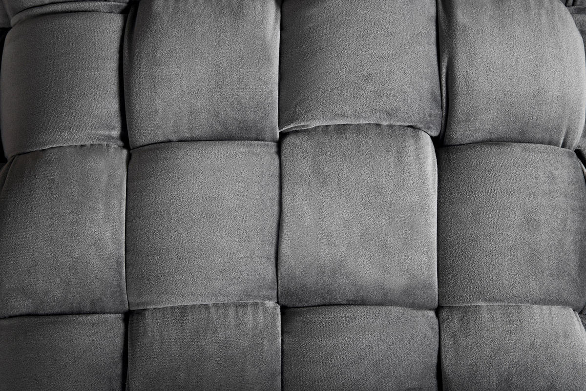 SITZWÜRFEL Samt  - Grau, MODERN, Textil (78/43/78cm)