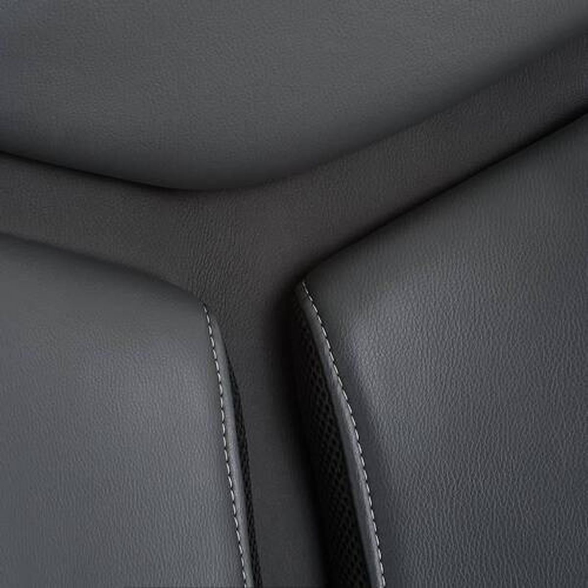 DREHSTUHL Lederlook Grau, Schwarz  - Schwarz/Weiß, Design, Kunststoff/Textil (64/115-125/74cm) - Carryhome