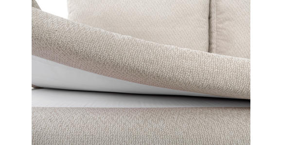 SCHLAFSOFA  mit Liegefunktion, Schlafen auf Sitzhöhe, Rücken echt Struktur Beige  - Beige/Schwarz, KONVENTIONELL, Kunststoff/Textil (195/93/83cm) - Carryhome