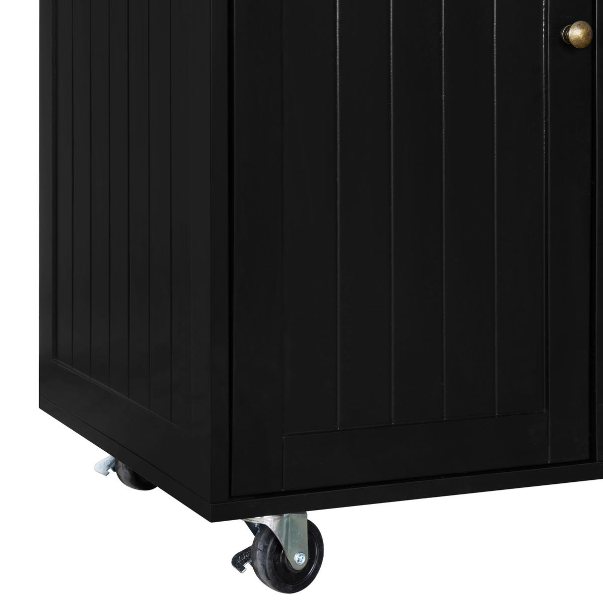 KÜCHENINSEL   in Schwarz, Edelstahlfarben  - Edelstahlfarben/Messingfarben, Basics, Holzwerkstoff/Metall (76/89/49,5cm) - MID.YOU