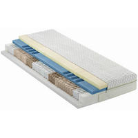 GEL-TASCHENFEDERKERNMATRATZE 90/200 cm, Höhe ca.: 24 cm, H2 = mittel, 7-Zonen - Weiß, Basics, Textil (90/200cm) - Dieter Knoll