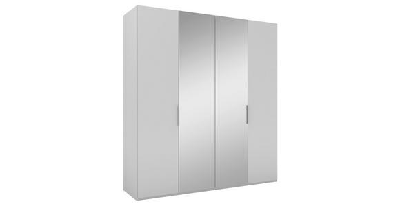 DREHTÜRENSCHRANK 200/223/62 cm 4-türig Grau - Alufarben/Grau, KONVENTIONELL, Glas/Holzwerkstoff (200/223/62cm) - Novel