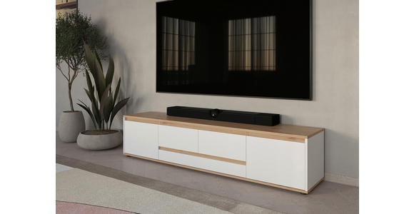 LOWBOARD  in 180/50/42 cm  - Schwarz/Weiß, MODERN, Holzwerkstoff (180/50/42cm) - Carryhome