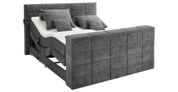 BOXSPRINGBETT 180/200 cm  in Dunkelgrau  - Dunkelgrau, KONVENTIONELL, Textil (180/200cm) - Carryhome