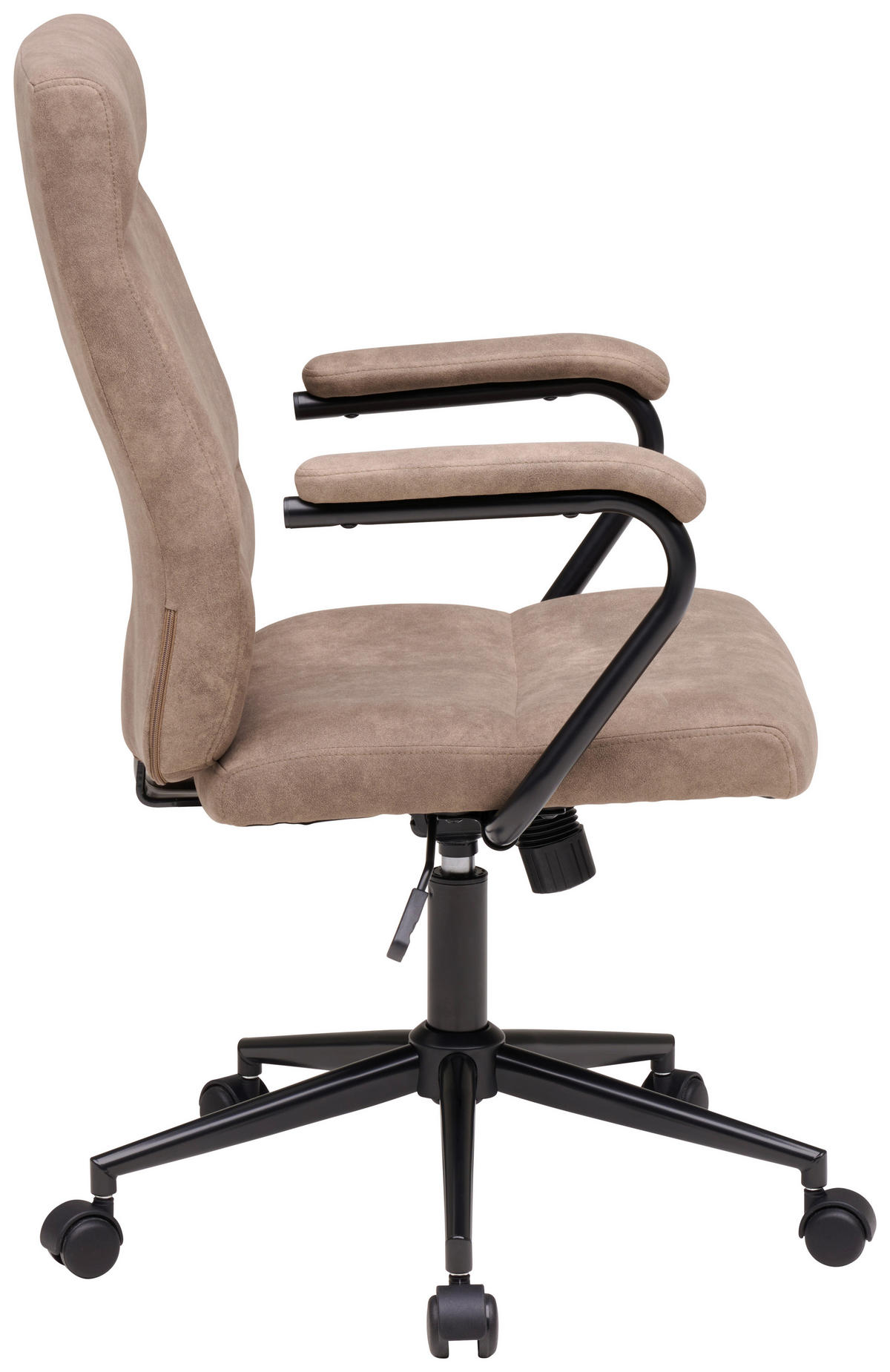 OTOČNÁ ŽIDLE, tkaná látka, černá, světle hnědá - černá/světle hnědá, Moderní, kov/textil (60/99-109/64cm) - MID.YOU