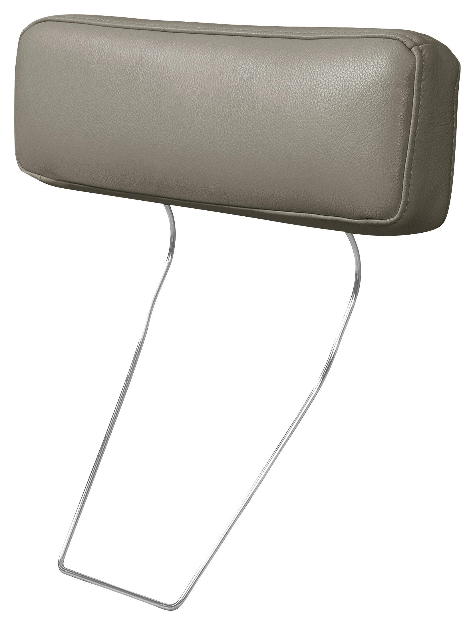 KOPFSTÜTZE in Echtleder  - Grau, Design, Leder (52/17/14cm) - Livetastic