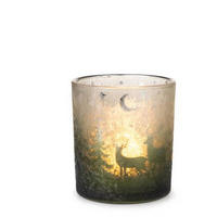TEELICHTGLAS - Silberfarben/Grün, LIFESTYLE, Glas (7,3/8cm) - X-Mas