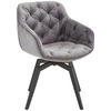 ARMLEHNSTUHL  in Eisen Samt  - Dunkelgrau/Schwarz, MODERN, Holz/Textil (58/83/63cm) - Livetastic
