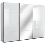 OMARA Z DRSNIMI VRATI, - aluminij, Design, kovina/leseni material (271/210/62cm) - Xora