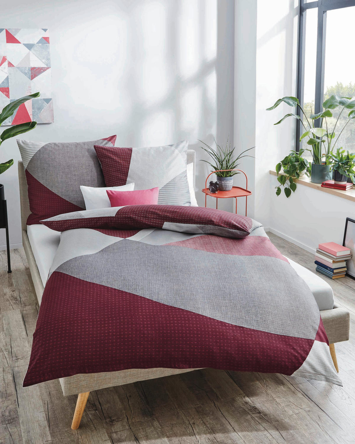 POSTELJINA 140/200 cm  Vista  - crvena, Konvencionalno, tekstil (140/200cm) - Kaeppel