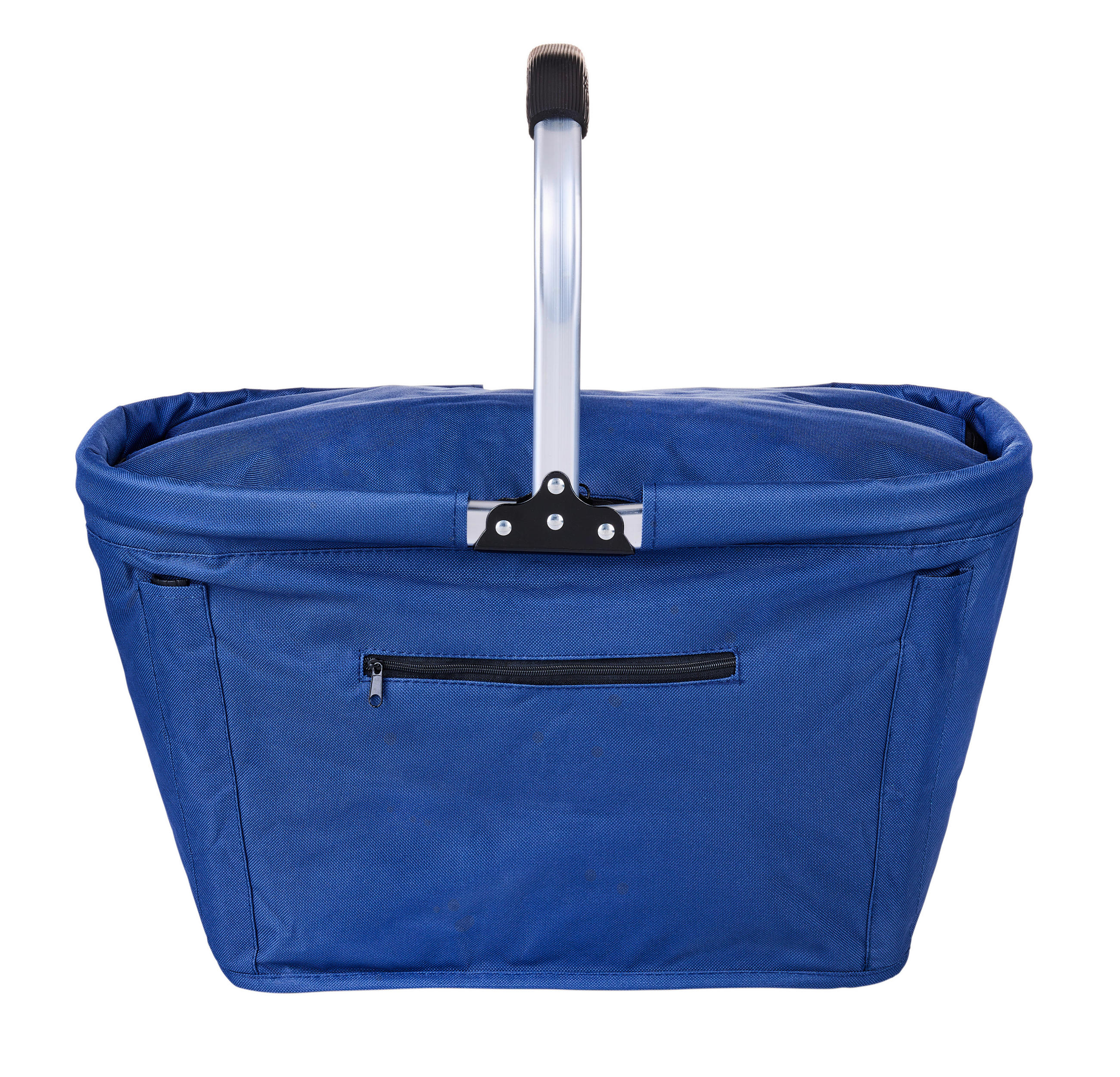 NÁKUPNÍ KOŠÍK modrá - modrá/barvy hliníku, Basics, kov/textil (50/27/27cm) - Boxxx