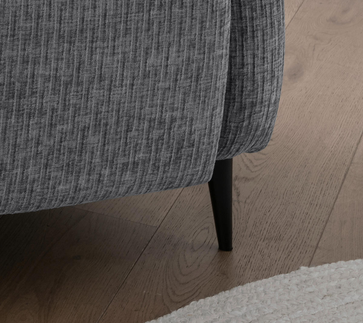 SESSEL in Velours Grau  - Schwarz/Grau, Modern, Textil/Metall (85/76/90cm) - Livetastic