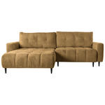 ECKSOFA Honig Chenille  - Schwarz/Honig, KONVENTIONELL, Holz/Textil (180/266cm) - Carryhome