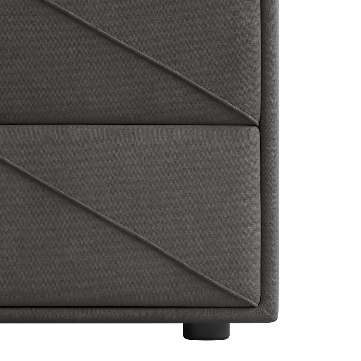 BOXSPRINGBETT 140/200 cm  in Anthrazit  - Anthrazit, Modern, Holz/Kunststoff (140/200cm) - MID.YOU