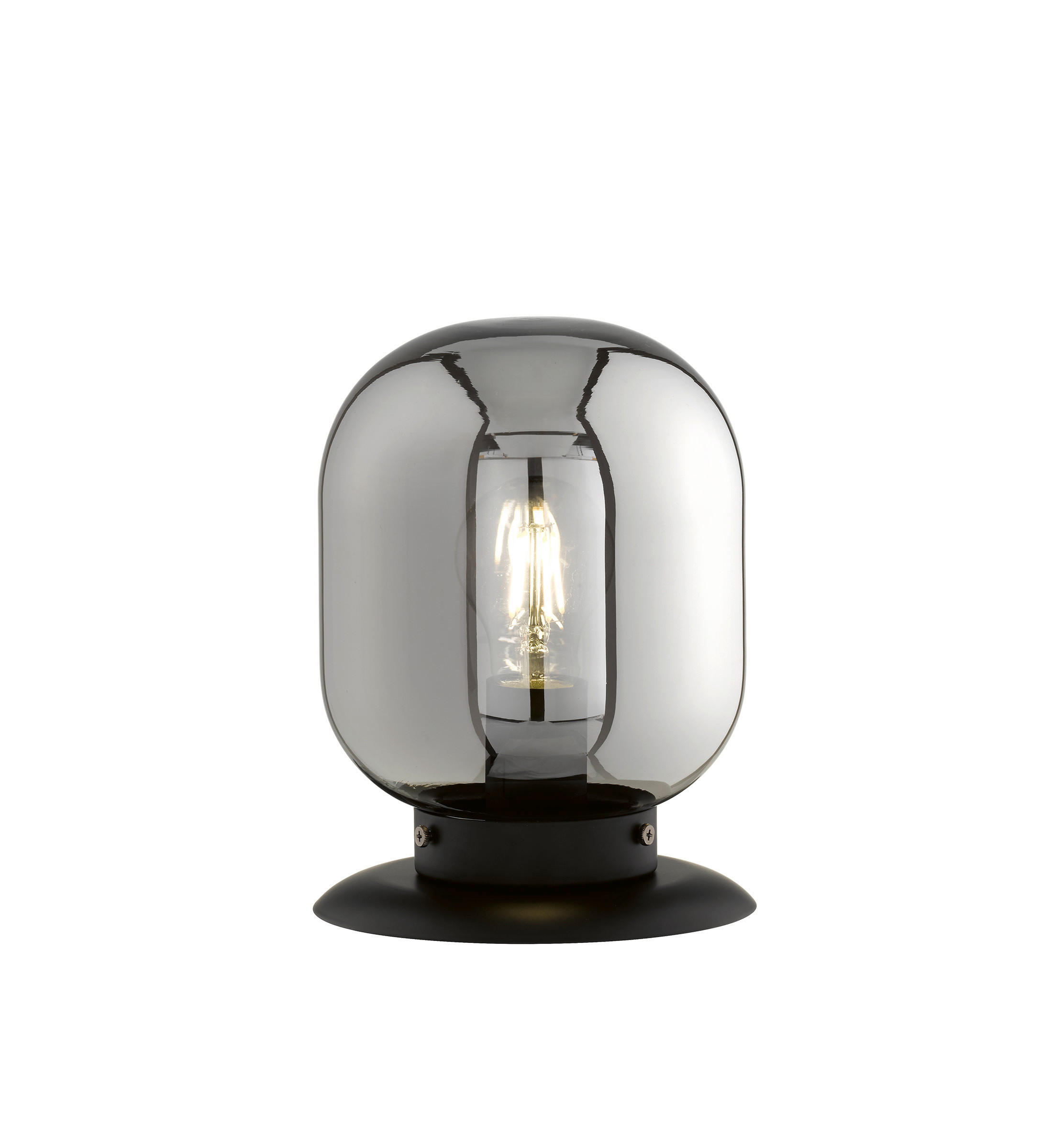 BORDSLAMPA Regi 16/23 cm   - svart, Design, metall/glas (16/23cm) - Fischer & Honsel