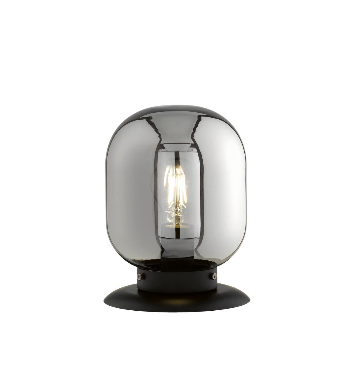 BORDSLAMPA Regi 16/23 cm   - svart, Design, metall/glas (16/23cm) - Fischer & Honsel