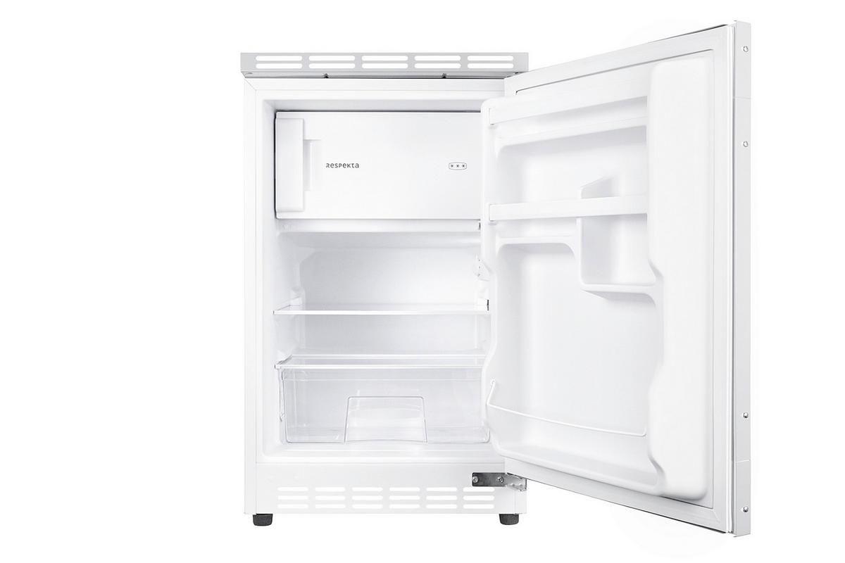 MINIKÜCHE 150 cm   in Grau, Weiß  - Alufarben/Weiß, KONVENTIONELL, Holzwerkstoff/Kunststoff (150cm) - Respekta