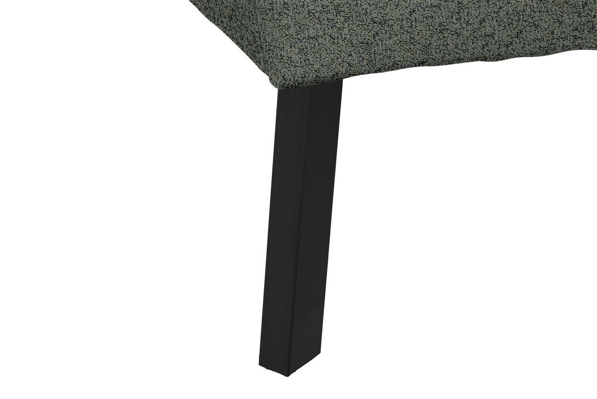 ECKSOFA in Struktur Grau  280/205 cm  - Schwarz/Grau, Design, Textil/Metall (280/205cm) - Xora