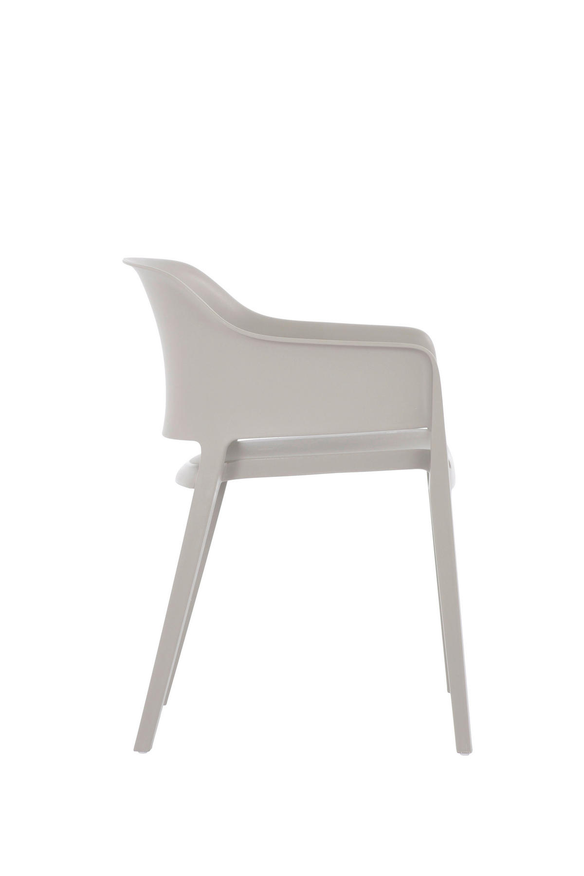 GARTENSTUHL-SET Kunststoff Hellgrau  - Hellgrau, MODERN, Kunststoff (54,5/77,5/55cm) - Gardenson