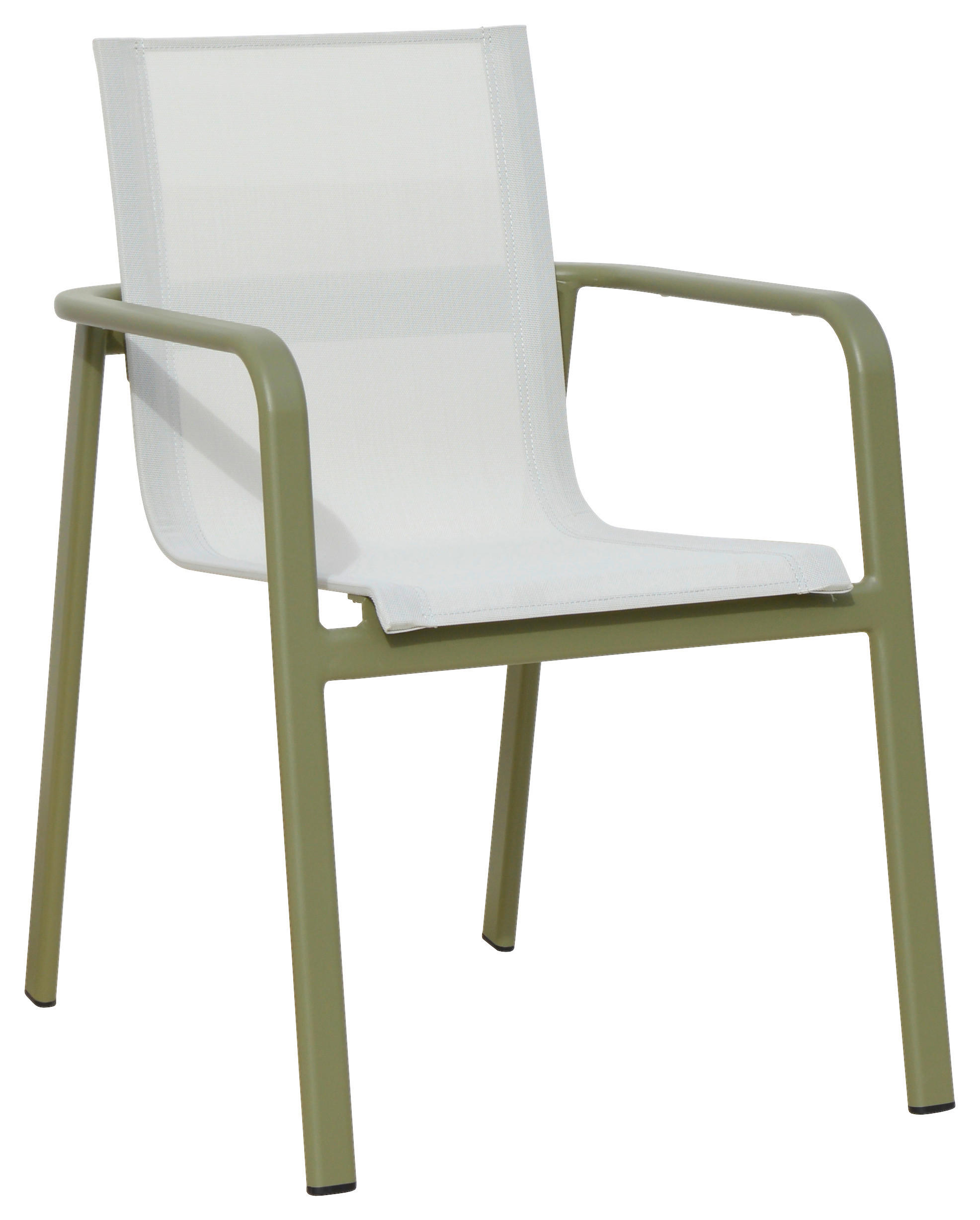 STAPELSESSEL Aluminium Grün, Beige  - Beige/Grün, Design, Textil/Metall (57/84/68cm) - Ambia Garden