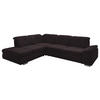 ECKSOFA  in Mikrofaser Mokka  260/312 cm  - Chromfarben/Mokka, Design, Textil/Metall (260/312cm) - Beldomo Style