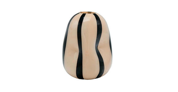 VASE 29 cm  - Creme/Schwarz, Design, Glas (23/29cm) - Ambia Home