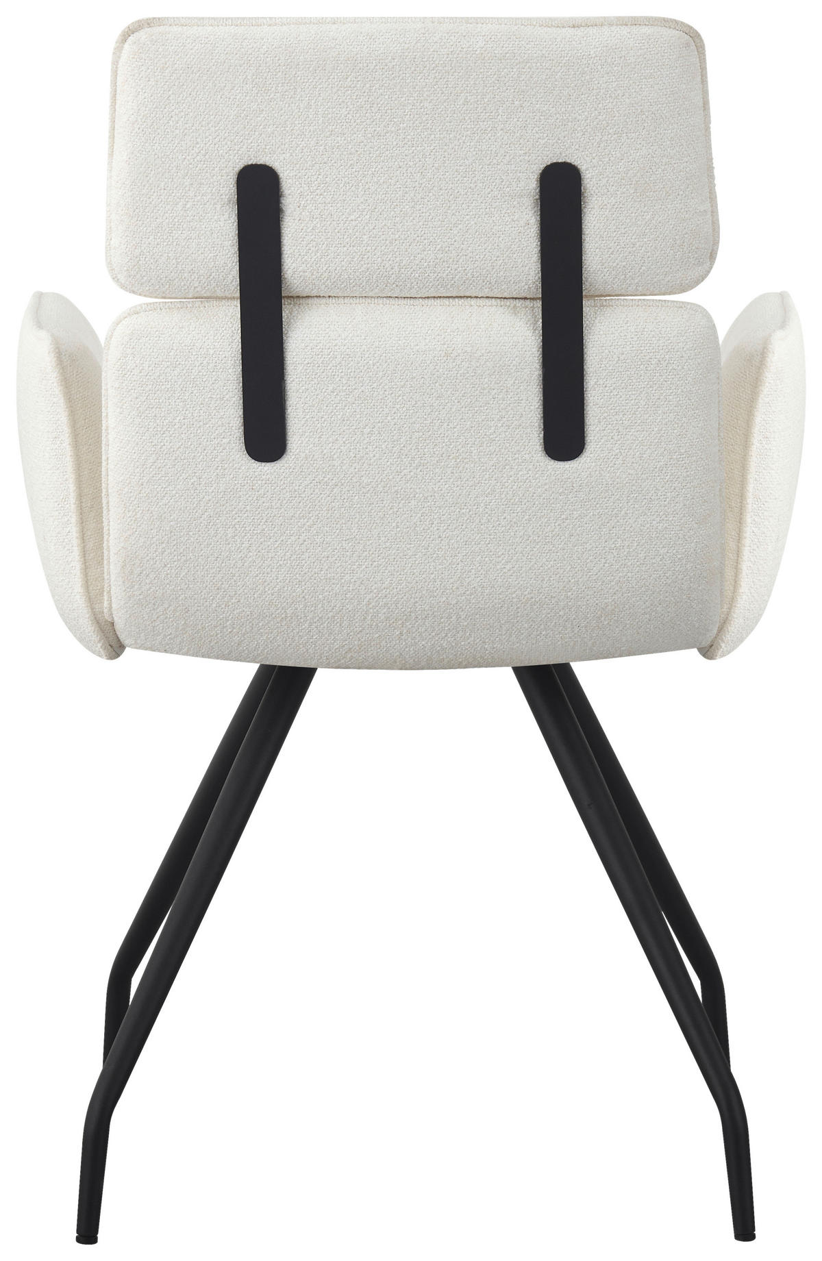 ARMLEHNSTUHL  in Eisen Webstoff  - Creme/Schwarz, Design, Textil/Metall (58/90/62cm) - Stylife