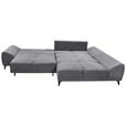 ECKSOFA Grau Webstoff  - Schwarz/Grau, KONVENTIONELL, Kunststoff/Textil (310/185cm) - Carryhome