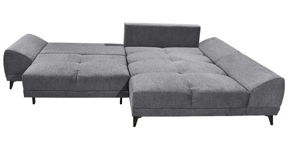 ECKSOFA Grau Webstoff  - Schwarz/Grau, KONVENTIONELL, Kunststoff/Textil (310/185cm) - Carryhome