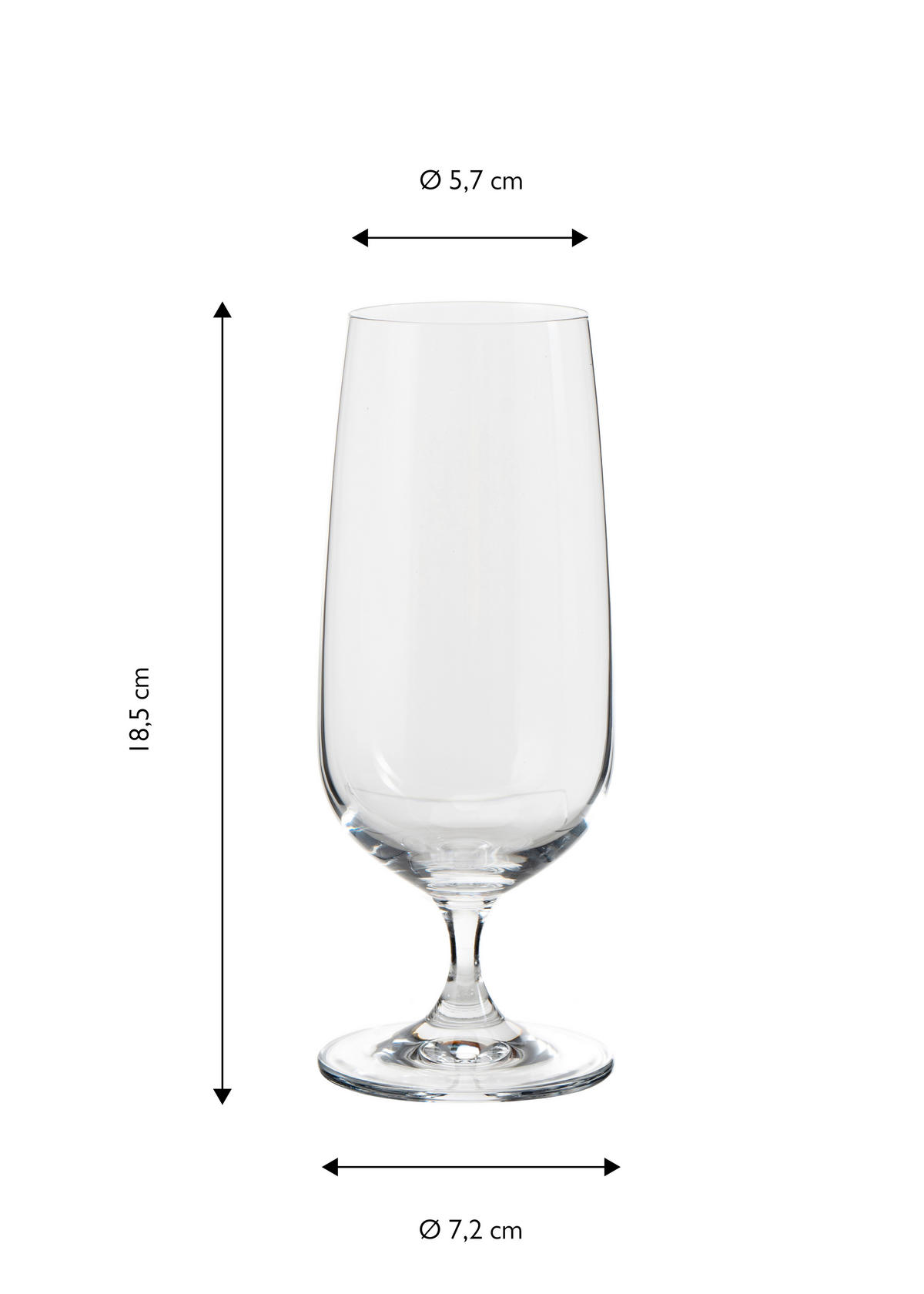 GLÄSERSET  6-teilig  - Transparent, Basics, Glas (7,2/18,5cm) - Echtwerk