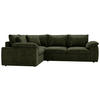 ECKSOFA Grün Chenille  - Schwarz/Grau, Design, Kunststoff/Textil (216/289cm) - Livetastic