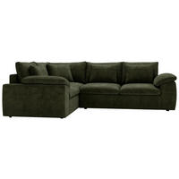ECKSOFA Chenille Grün  - Schwarz/Grau, Design, Kunststoff/Textil (216/289cm) - Livetastic