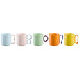 KAFFEEBECHER  420 ml   - Blau/Rosa, Design, Keramik (9/9,8cm) - Novel