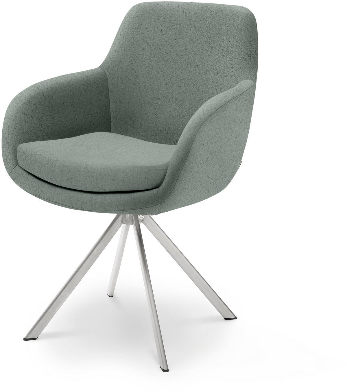 ARMLEHNSTUHL  in Edelstahl Webstoff  - Graublau/Edelstahlfarben, Design, Textil/Metall (62/86/66cm) - Musterring