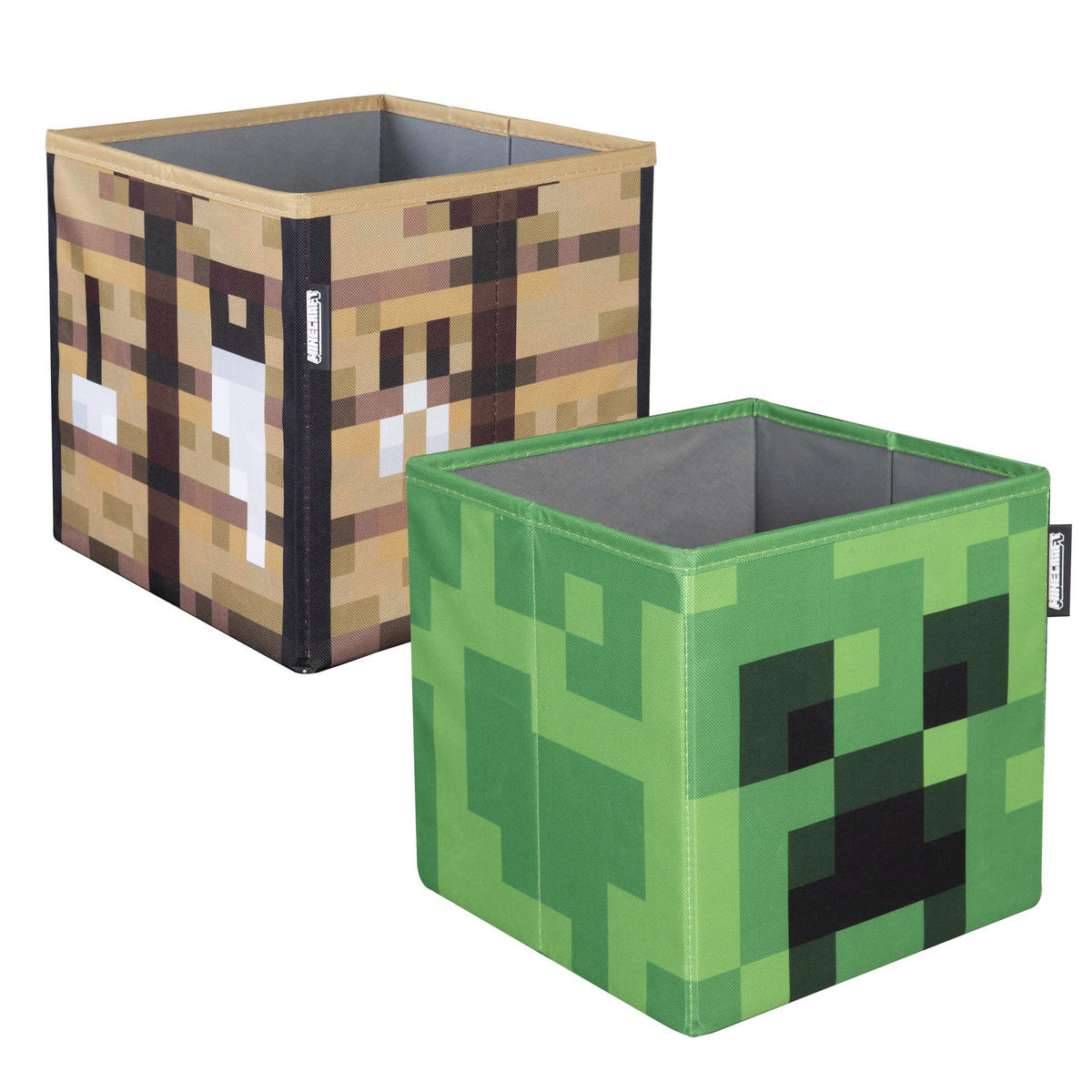 FALTBOX - Schwarz/Braun, MODERN, Textil (27/27/27cm) - Minecraft