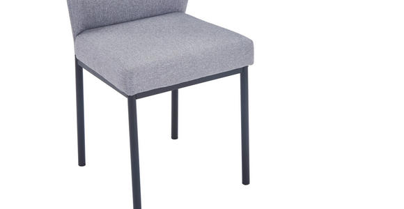 STUHL  in Eisen Leinenoptik Metall, Textil  - Schwarz/Grau, MODERN, Textil/Metall (46/98/58,5cm) - Carryhome