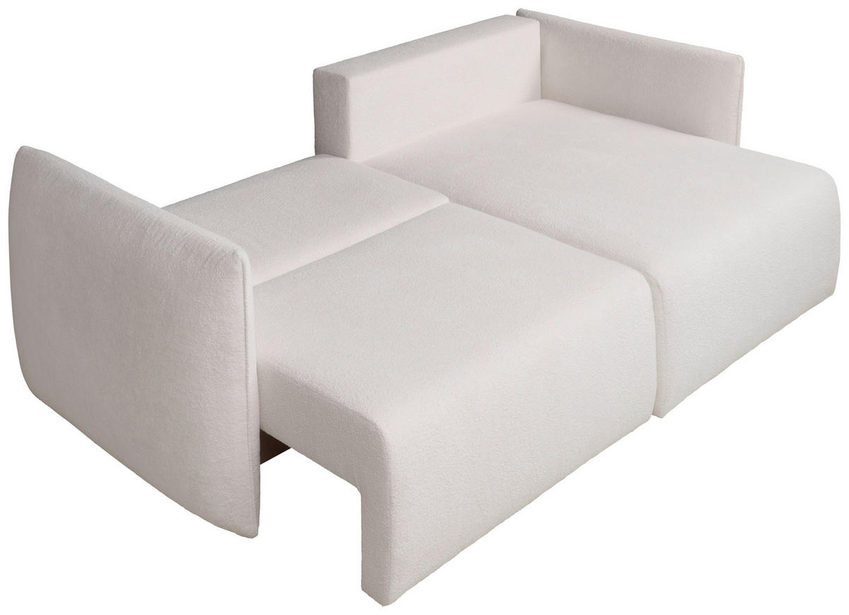 ECKSOFA Jersey Creme  - Creme/Schwarz, Konventionell, Kunststoff/Textil (238/148cm) - Carryhome
