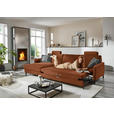 ECKSOFA  in Chenille, Flachgewebe Rostfarben  175/316 cm  - Rostfarben/Schwarz, Design, Textil/Metall (175/316cm) - Dieter Knoll
