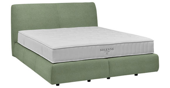 BOXSPRINGBETT 200/200 cm  in Mintgrün  - Schwarz/Mintgrün, Design, Kunststoff/Textil (200/200cm) - Johann Jakob