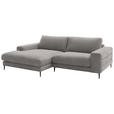 ECKSOFA  in Flachgewebe Sandfarben  177/253 cm  - Sandfarben/Schwarz, Design, Textil/Metall (177/253cm) - Dieter Knoll
