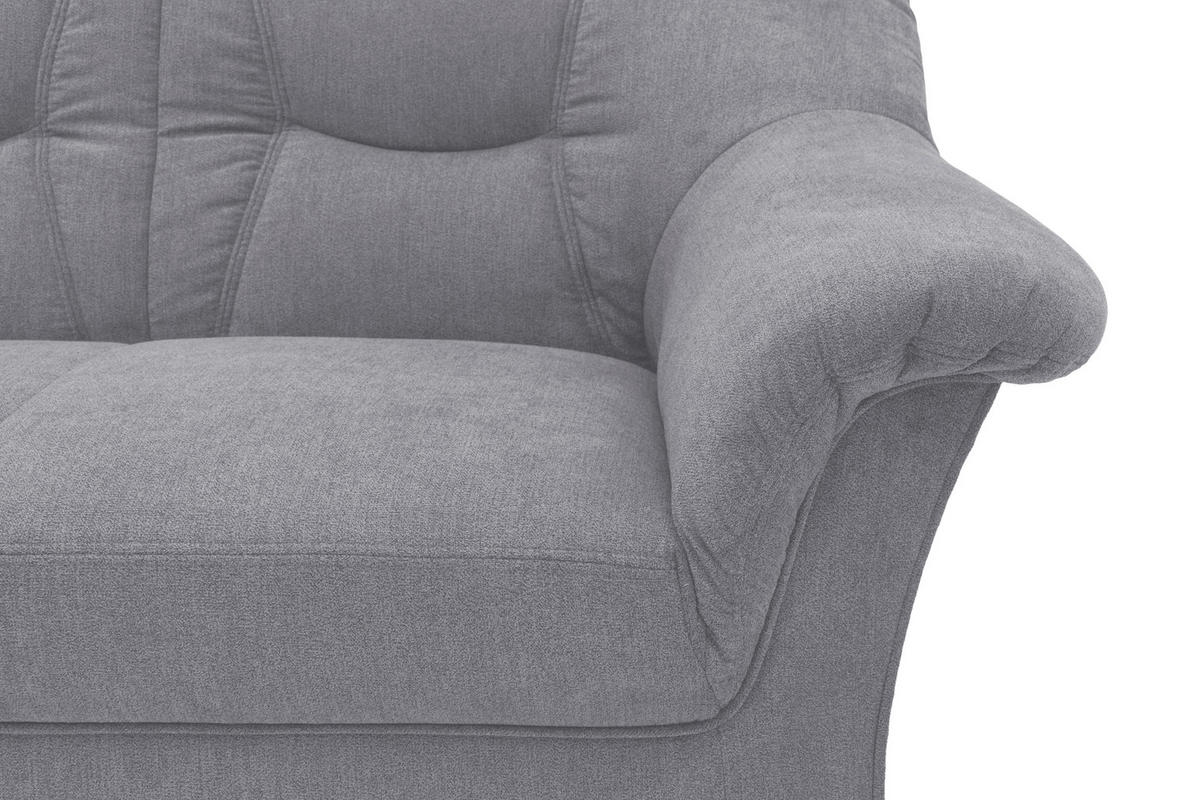 ECKSOFA Dunkelgrau Mikrofaser  - Dunkelgrau/Schwarz, KONVENTIONELL, Kunststoff/Textil (240/190cm) - MID.YOU