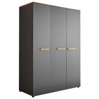 BABYKLEIDERSCHRANK  - Graphitfarben/Eiche Artisan, Basics, Holzwerkstoff/Kunststoff (135/195/60cm) - My Baby Lou