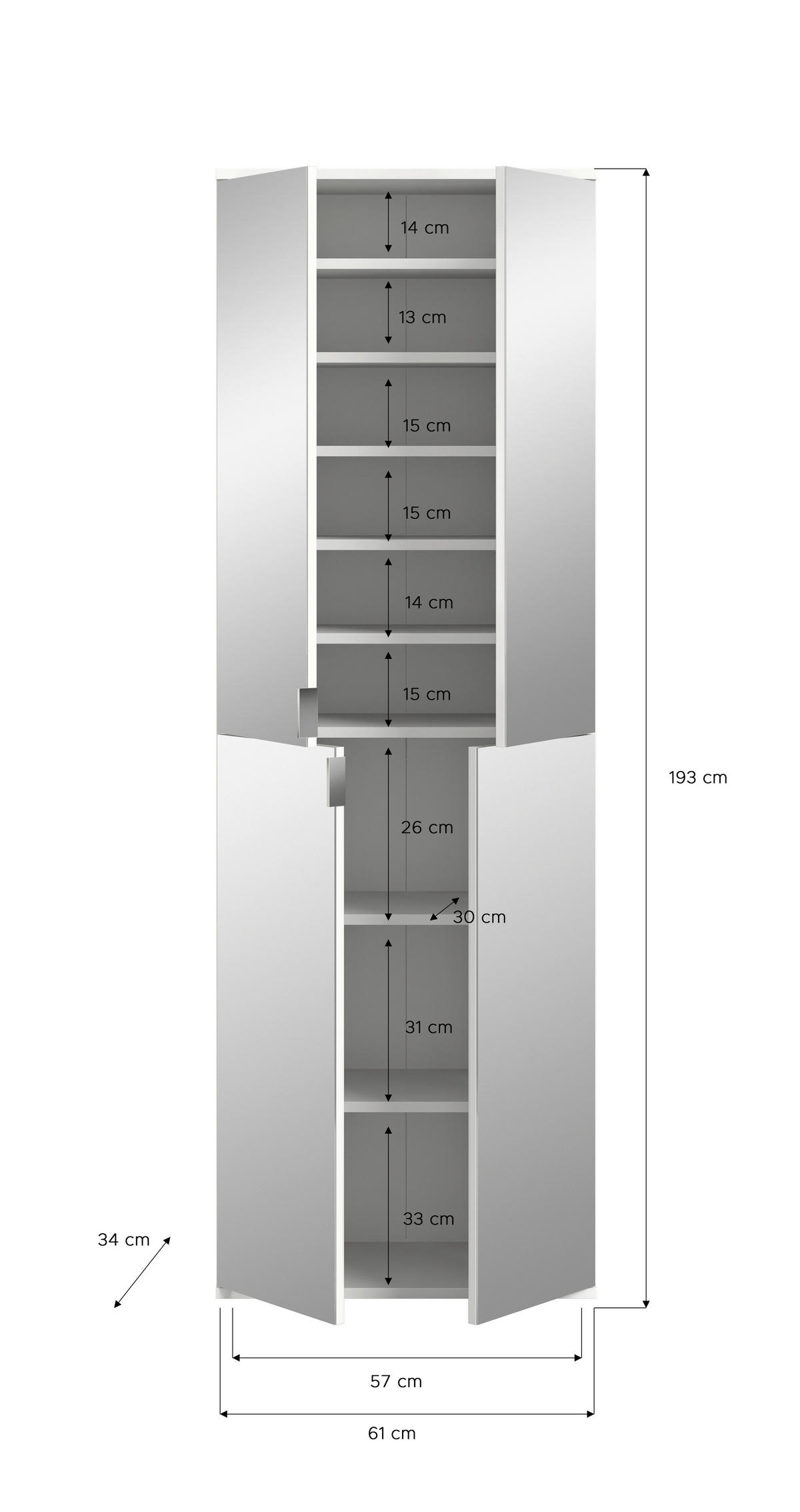 SKŘÍŇ NA ODĚV, 122/193/34 cm - černá, Konvenční, kov/kompozitní dřevo (122/193/34cm) - MID.YOU