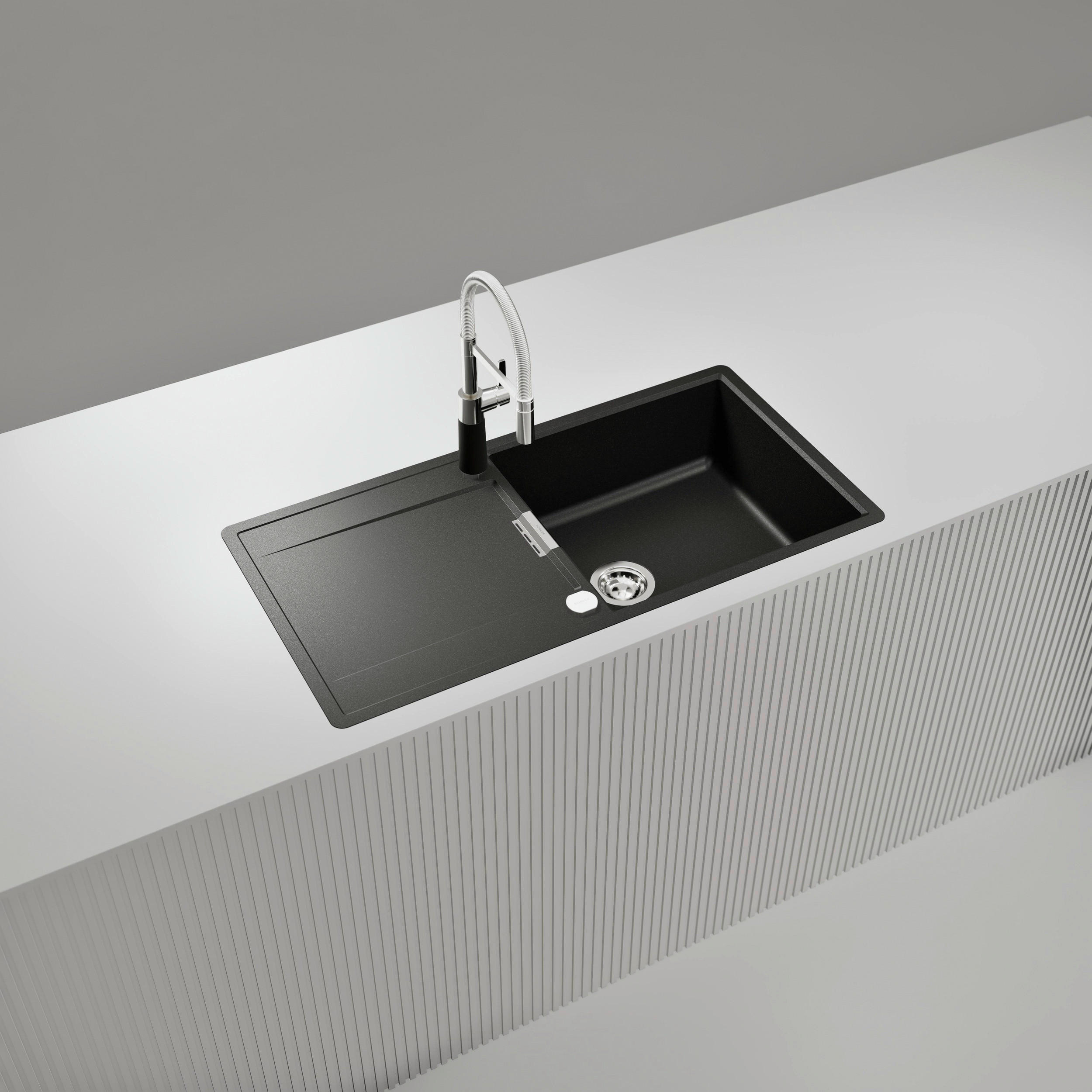 SPÜLE MOND100LFBSTO  - Grau, Basics, Stein (100/30,4/51cm) - Schock