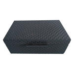 DEKOBOX    34/20/12,5 cm  - Schwarz, Design, Leder/Holzwerkstoff (34/20/12,5cm) - Ambia Home