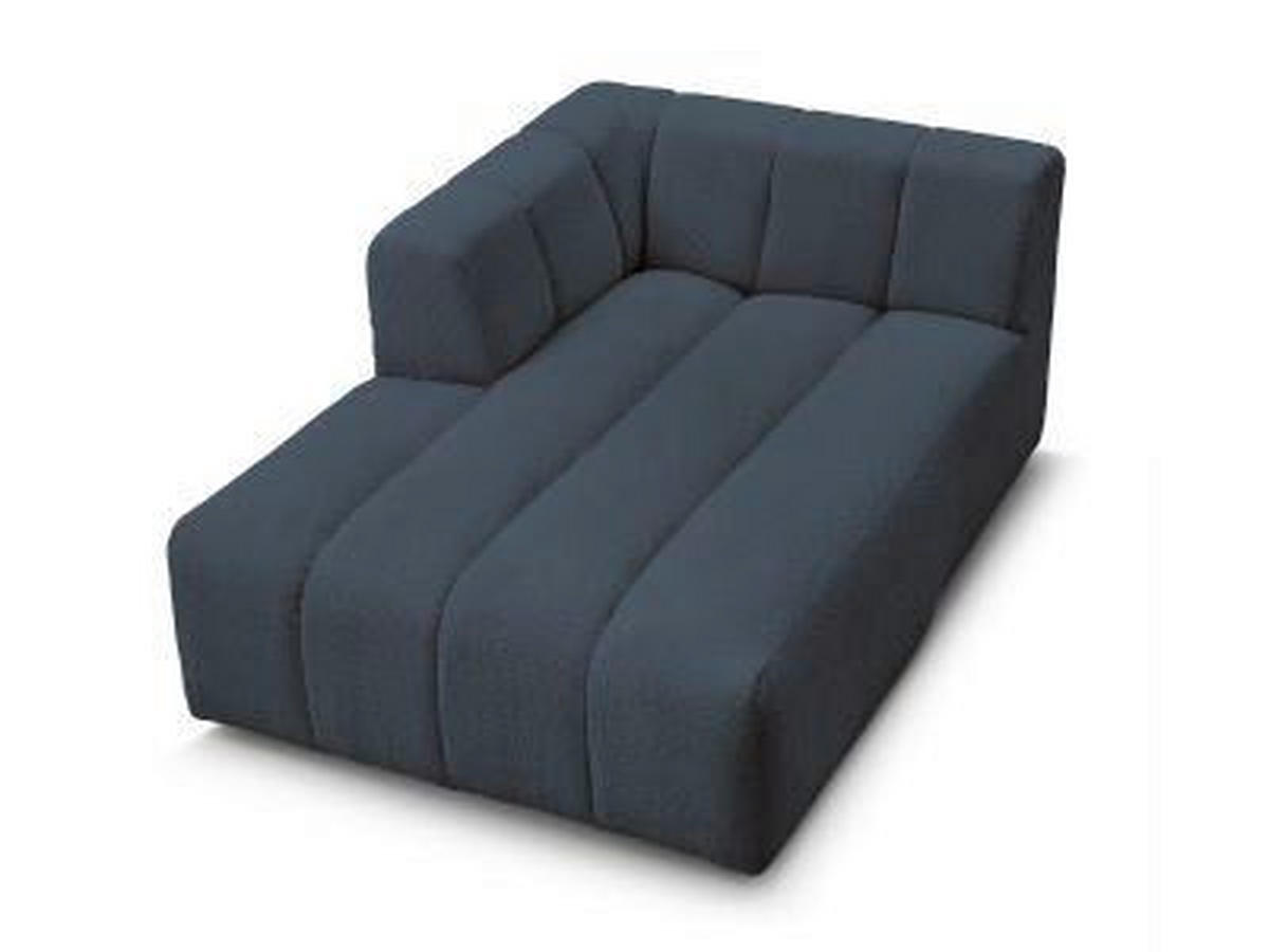 SOFAELEMENT ANNECY Bouclé Dunkelblau  - Schwarz/Dunkelblau, MODERN, Kunststoff/Textil (120/72/170cm)